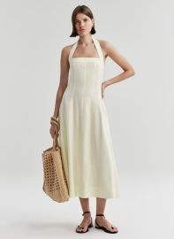 Elinor Linen Midi Halter Dress at A.L.C.