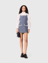 Short tweed dress at Maje