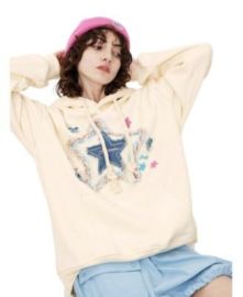 Women\'s Denim Star Applique Hoodie at Macys