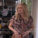 Leanne's floral tie-neck midi dress on Leanne Leanne's floral tie-neck midi dress on Leanne