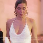 Nicole's white halter mini dress on The Girls A Khloe Kardashian Project Nicole's white halter mini dress on The Girls A Khloe Kardashian Project