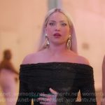 Olivia's black off-shoulder lace dress on The Girls A Khloe Kardashian Project Olivia's black off-shoulder lace dress on The Girls A Khloe Kardashian Project