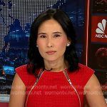 Vicky's red textured zipper dress on NBC News Daily Vicky's red textured zipper dress on NBC News Daily