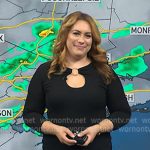 Violeta Yas's black o-ring cutout dress on NBC News Daily Violeta Yas's black o-ring cutout dress on NBC News Daily