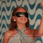 Yris's striped cross halter swimsuit on The Girls A Khloe Kardashian Project Yris's striped cross halter swimsuit on The Girls A Khloe Kardashian Project