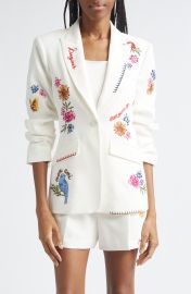 Celeste Vine Scrunched Embroidered Blazer at Nordstrom