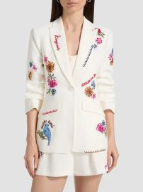 Cinq à Sept Celeste Vine Scrunched Cheyenne Blazer | Saks Fifth Avenue at Saks Fifth Avenue