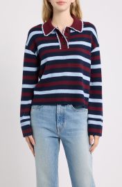 Delora Stripe Polo Sweater at Nordstrom