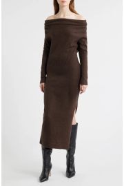 One-Shoulder Long Sleeve Sweater Dress at Nordstrom