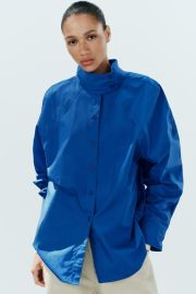 Oversized High Neck Shirt at Zara