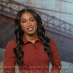 Brittany's red pleated shirtdress on Good Morning America Brittany's red pleated shirtdress on Good Morning America