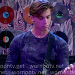 Gio's dark blue long sleeve tee on General Hospital Gio's dark blue long sleeve tee on General Hospital