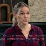 Lulu's plaid shirt on General Hospital Lulu's plaid shirt on General Hospital